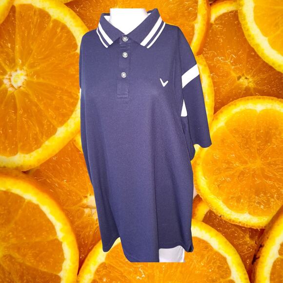 Callaway Blue and White Short Sleeve Polo Size XL‎ - Picture 1 of 6